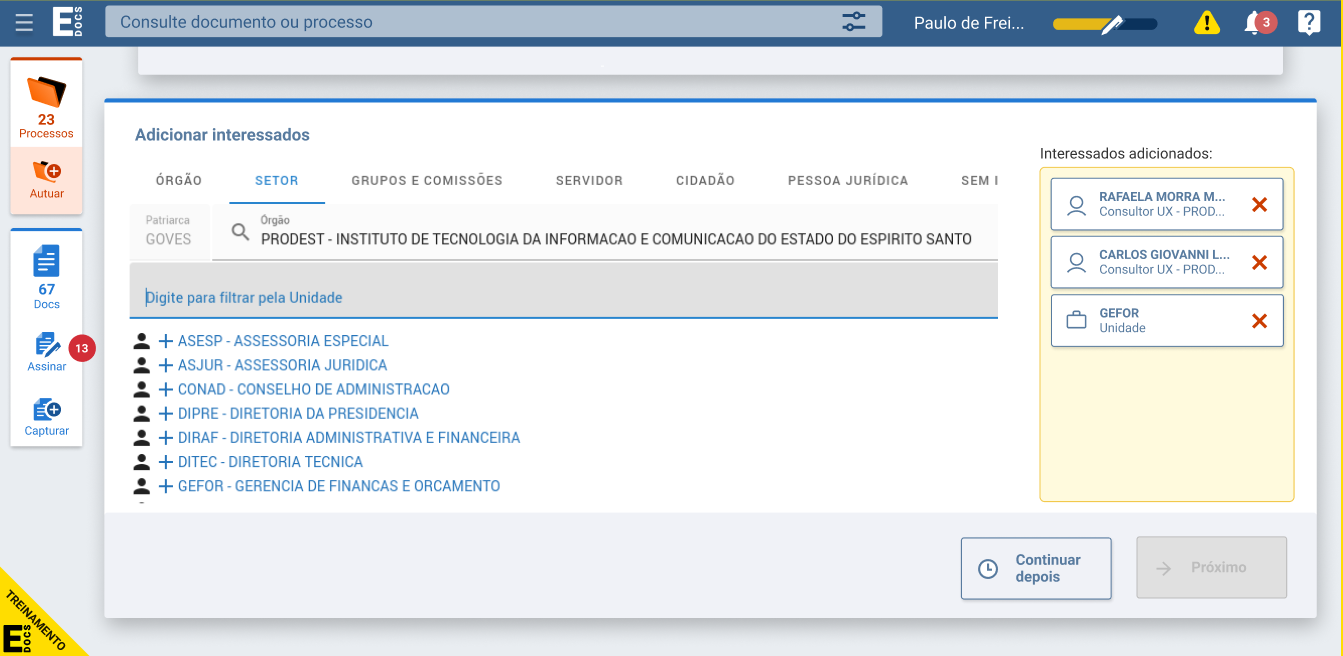 Interface E-Docs